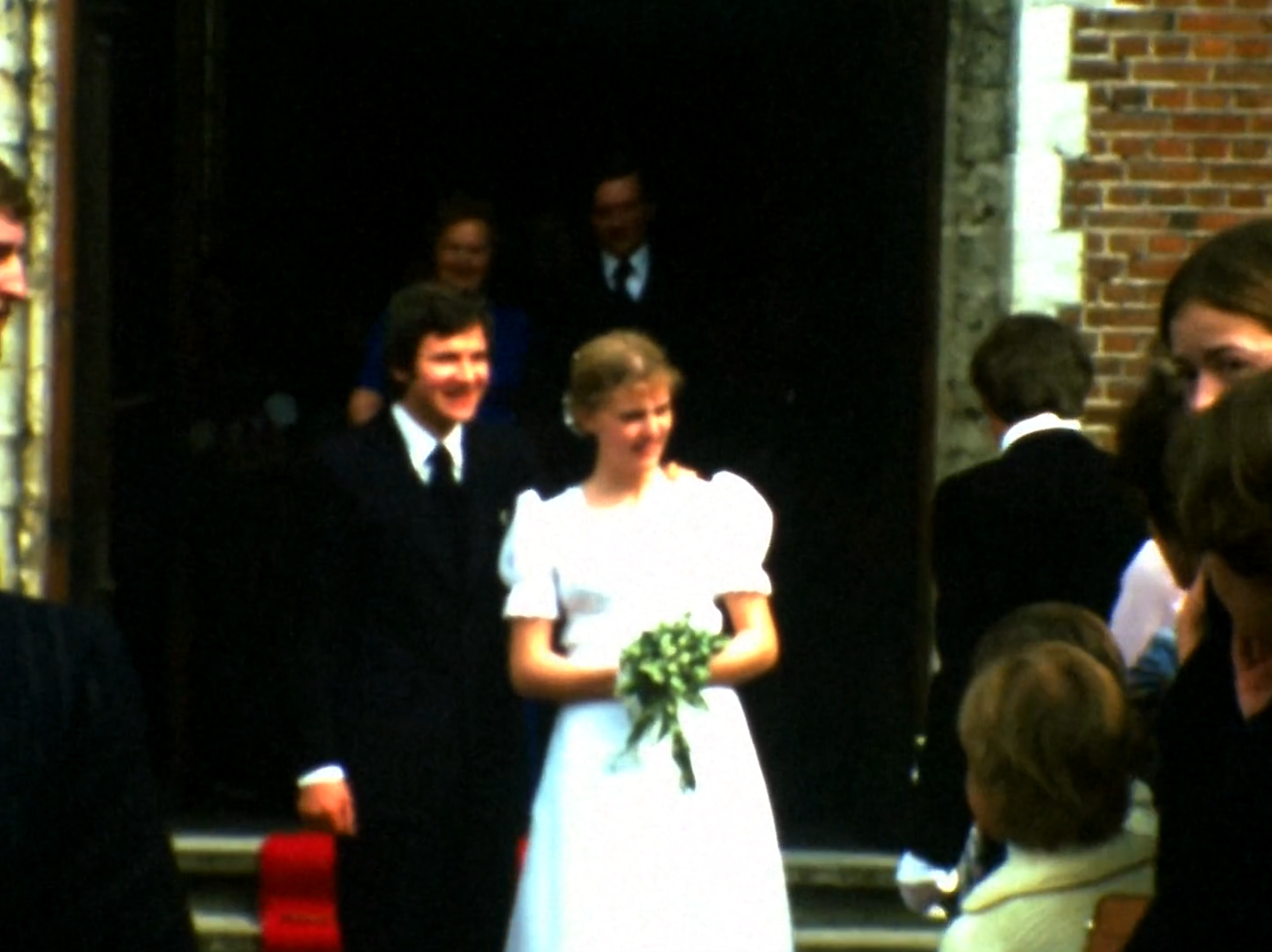 My parents wedding, screenshot from digitized 8mm film